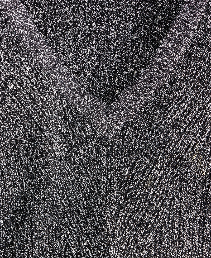 I.n.c. International Concepts Women's Metallic-Knit V-Neck Sweater, Macy's Exclusive