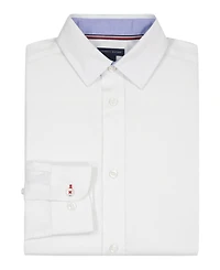 Tommy Hilfiger Big Boys Long Sleeve Stretch Solid Twill Shirt