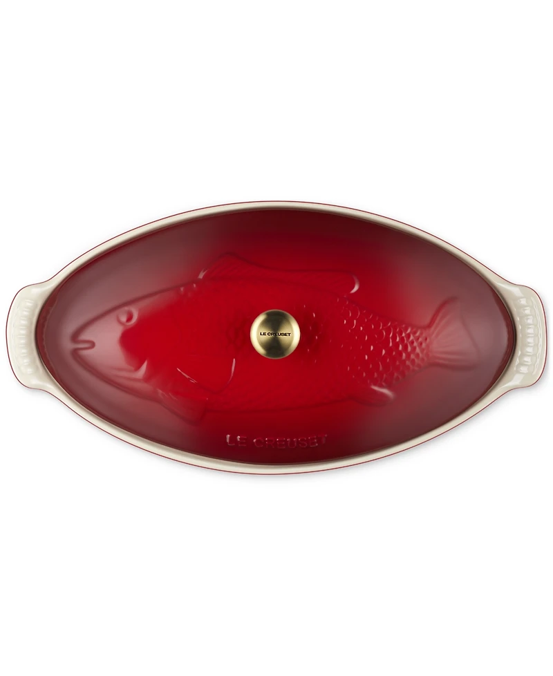 Le Creuset Stoneware Heritage 1.7-Quart Fish Baker with Cover