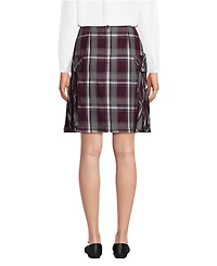 Lands' End Women's Above the Knee Plaid Side Pleat Skort