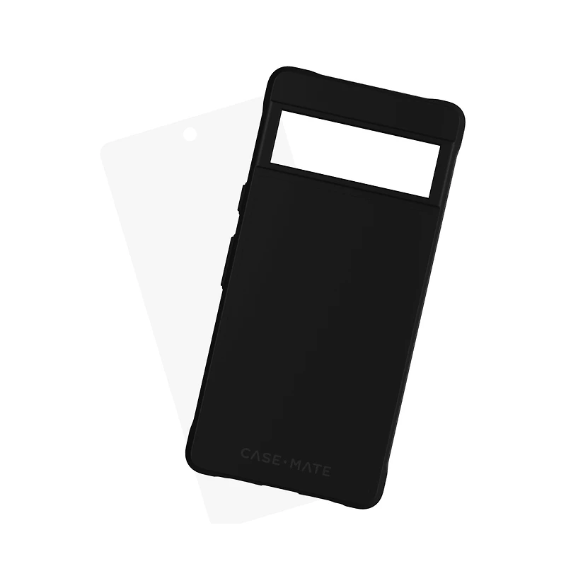 Case-Mate Protection Pack Tough Case and Glass Screen Protector for Google Pixel 7a-Clear