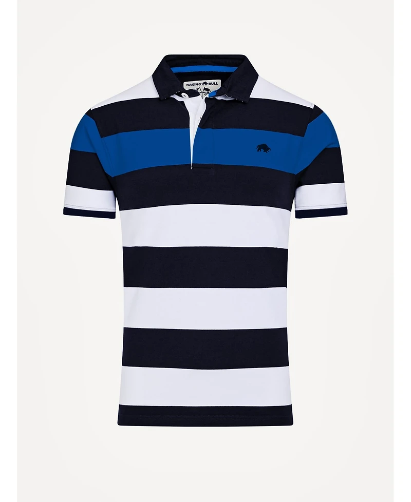 Raging Bull Men's Jersey Contrast Panel Polo