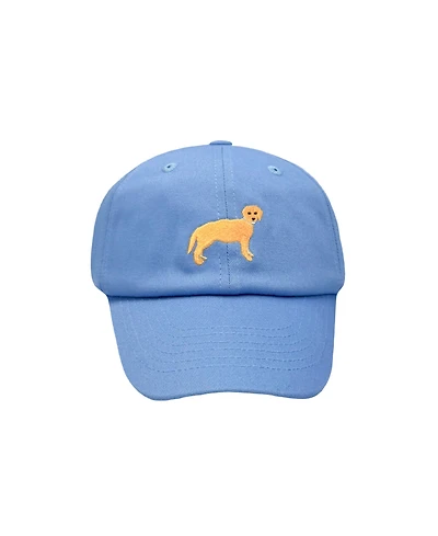 Bits & Bows Boys' Golden Labrador Retriever Dog Baseball Hat Blue