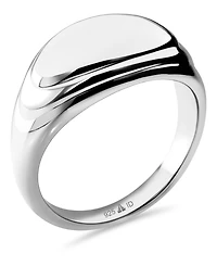 Devata Contour-lined Dome Ring Sterling Silver, 8