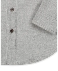 Hope & Henry Little and Big Boys' Organic Long Sleeve Flannel Button Down Shirt with Elbow Patches