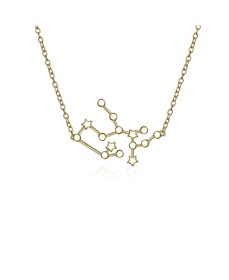 Bling Jewelry Delicate Celestial Astrology Zodiac Sagittarius Constellation Stars Necklace Gold Plated Sterling Silver