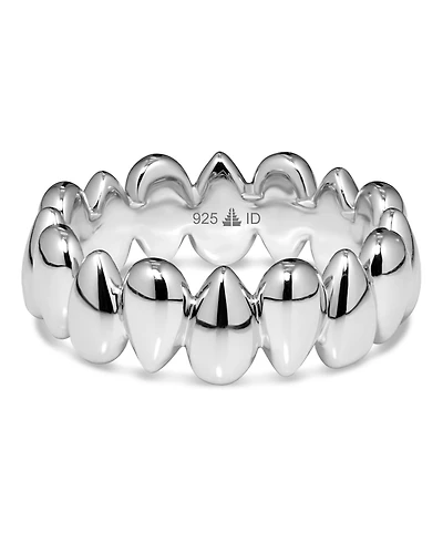Devata Teardrop Eternity Band Ring in Sterling Silver