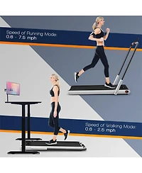 Akiudex 2-in-1 Folding Treadmill with Led Display and Remote