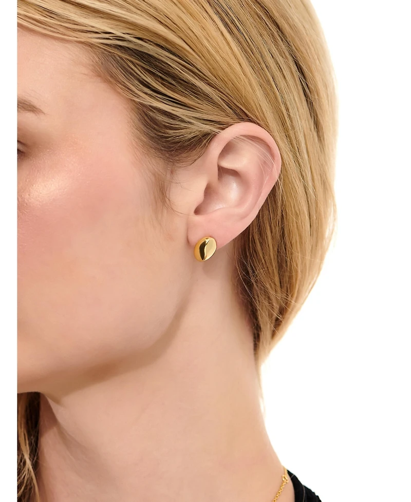 Devata Dome Stud Earrings in Gold Plated Sterling Silver