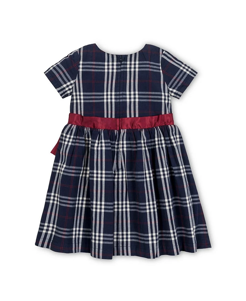Hope & Henry Toddler Girls' Organic Smocked Short Sleeve Poplin Dress