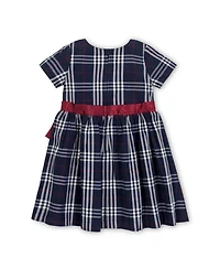 Hope & Henry Toddler Girls' Organic Smocked Short Sleeve Poplin Dress