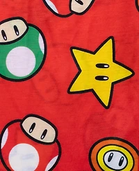 Ame Little and Big Boys 2-Piece Nintendo Short Sleeve Top Open Leg Pants Pajama Set