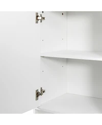 Casainc Laundry Cabinet with Doors, Tilt-Out Hamper, Open and Adjustable Shelves