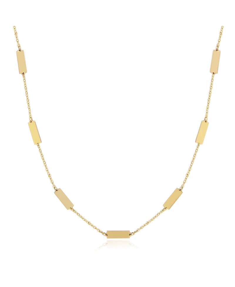 The Lovery Gold Bar Chain Necklace 14K Gold
