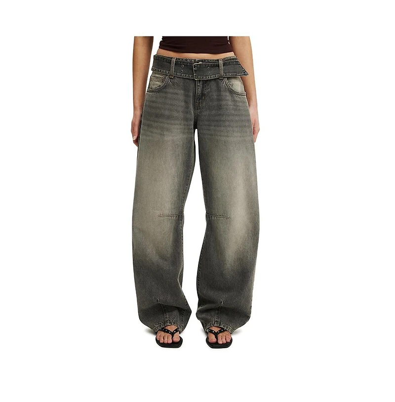 Cotton On Women's Low Barrel Jean