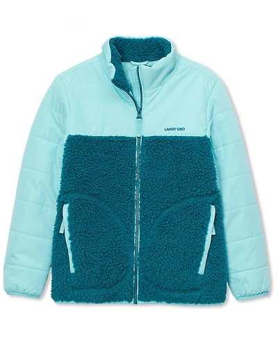 Lands' End Kids Water Resistant Mixed Media Insulated Jacket