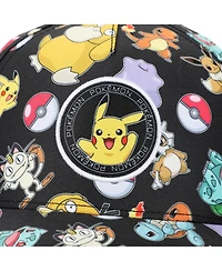 Pokemon Boys Pokemon Characters All-Over Print Youth Black Traditional Adjustable Hat