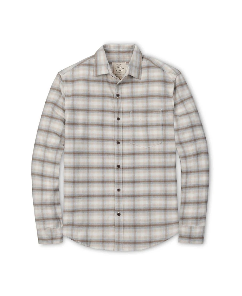 Hope & Henry Men's Brushed Flannel Button Down Shirt