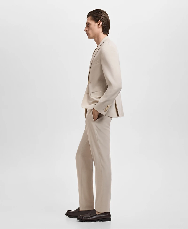 Mango Men's Stretch Fabric Super Slim-Fit Suit Pants