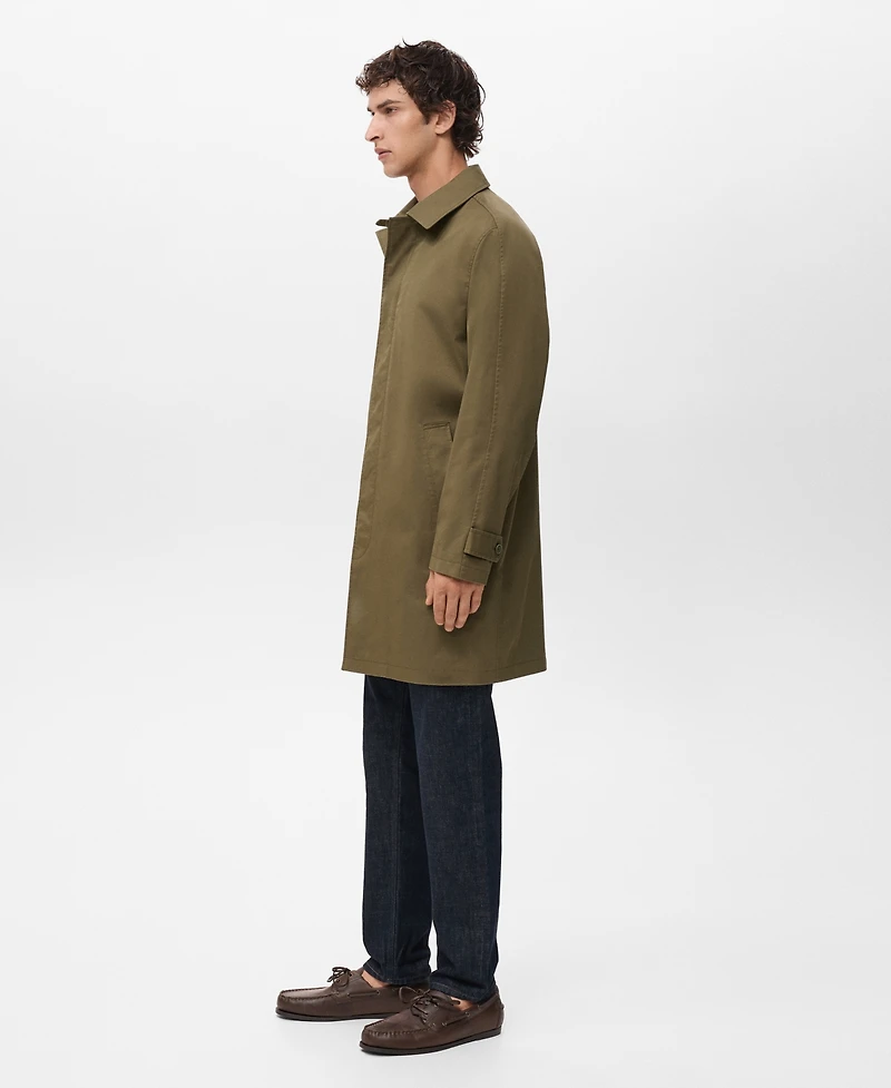 Mango Men's Classic Water-Repellent Trench Coat