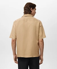 Mango Men's Regular-Fit Linen Blend Shirt