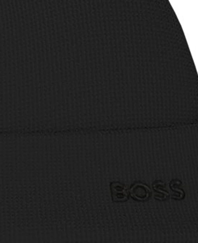 Hugo Boss Men's Waffle Logo Detail Beanie