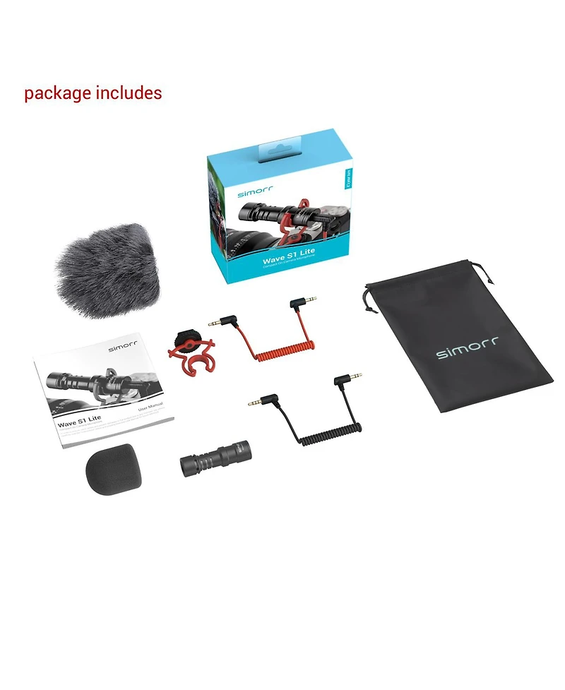 SmallRig 3452 Simorr Wave S1 Lite Compact On-Camera Shotgun Microphone
