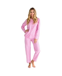 Sant and Abel Women's Hepburn Gingham Pink Long Pj Set