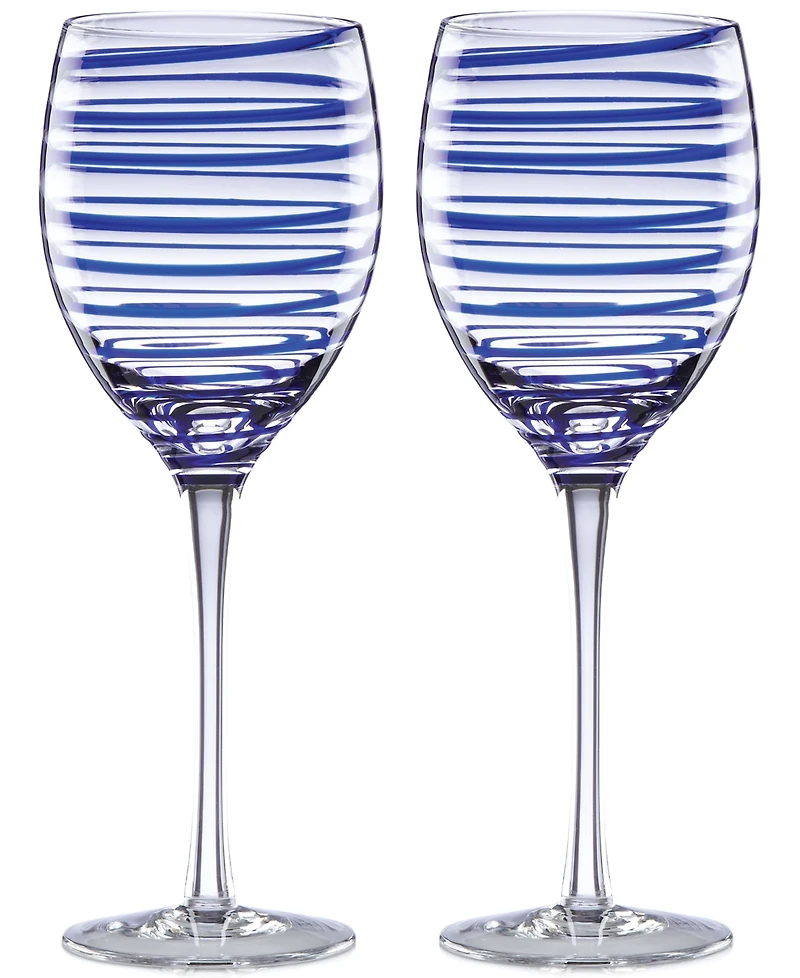 kate spade new york Charlotte Street Collection 2-Pc. Wine Glasses Set