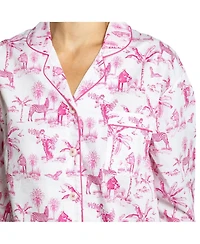 Sant and Abel Women's Skydog Pink Toile Long Pj Set