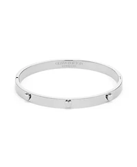 Olivia Burton Mini Heart Silver Tone Stainless Steel Bangle Bracelet