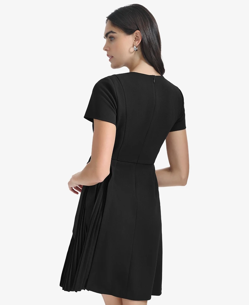 Calvin Klein Women's Short Sleeve Pleat Dress