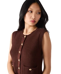 Steve Madden Women's Aliya Sleeveless Knit Sweater Vest