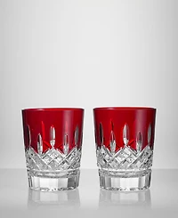 Waterford Lismore Red Double Old-Fashioned Glass, Set of 2