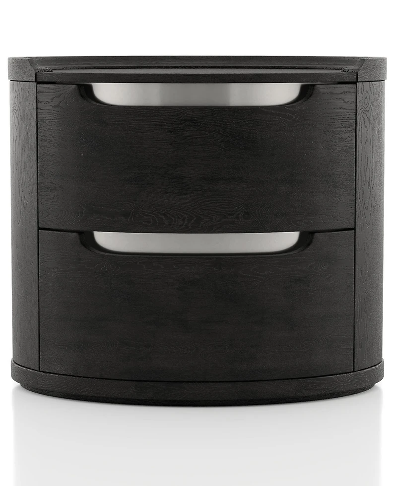 Furniture of America Addeso 24.5" Solid Wood 2-Drawer Nightstand