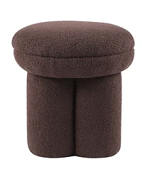 Furniture of America Ronan 18" Mushroom Upholstered Ottoman