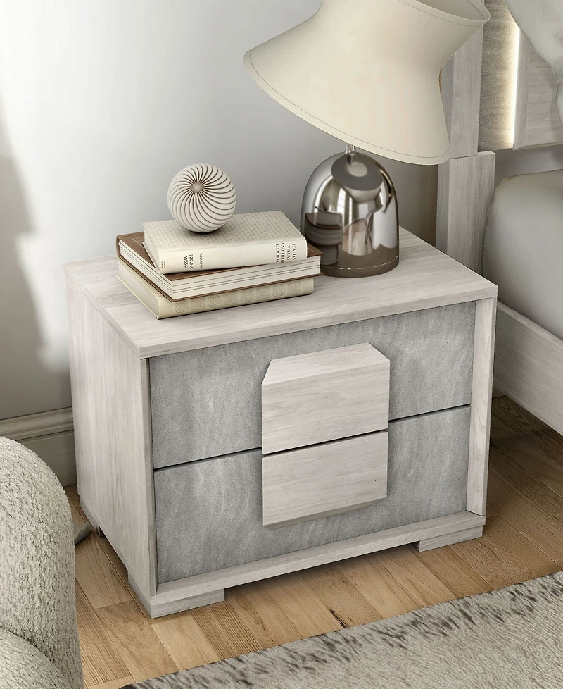 Furniture of America Jonnick 18" Wood Two-tone 2-Drawer Nightstand