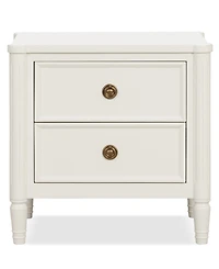 Furniture of America Arlena 28" Solid Wood 2-Drawer Nightstand with Usb Ports