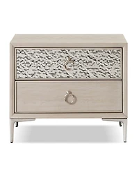 Furniture of America Fable 24" Solid Wood 2-Drawer Nightstand with Usb Port
