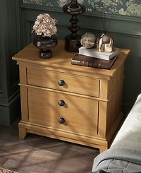 Furniture of America Wellington 26.5" Wood 2-Drawer Nightstand