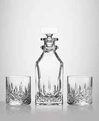 Waterford Connoisseur Lismore Mini Square Decanter & Pair of Tumblers, 16floz