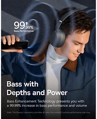 Baseus Over Ear Headphones Bluetooth 5.3 50H Playtime Foldable Wireless Headphone