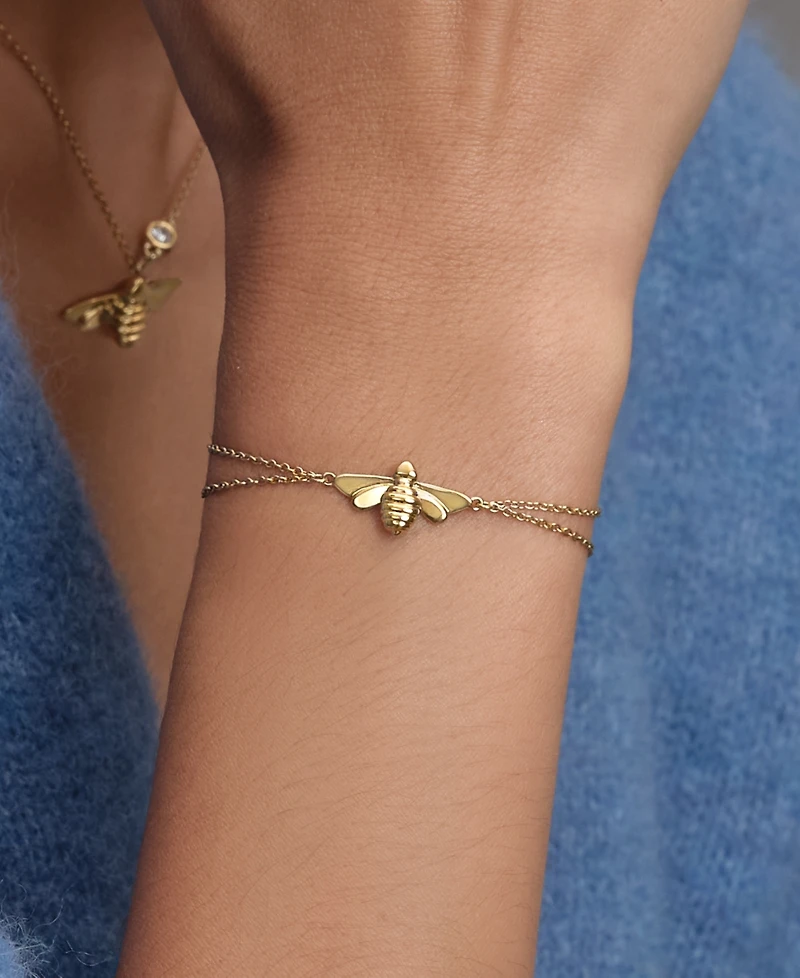 Olivia Burton Honey Bee Gold Tone Stainless Steel Bracelet