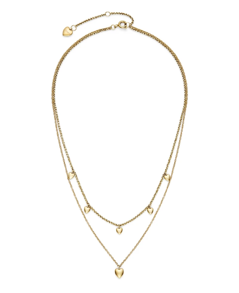 Olivia Burton Mini Heart Gold Tone Stainless Steel Necklace