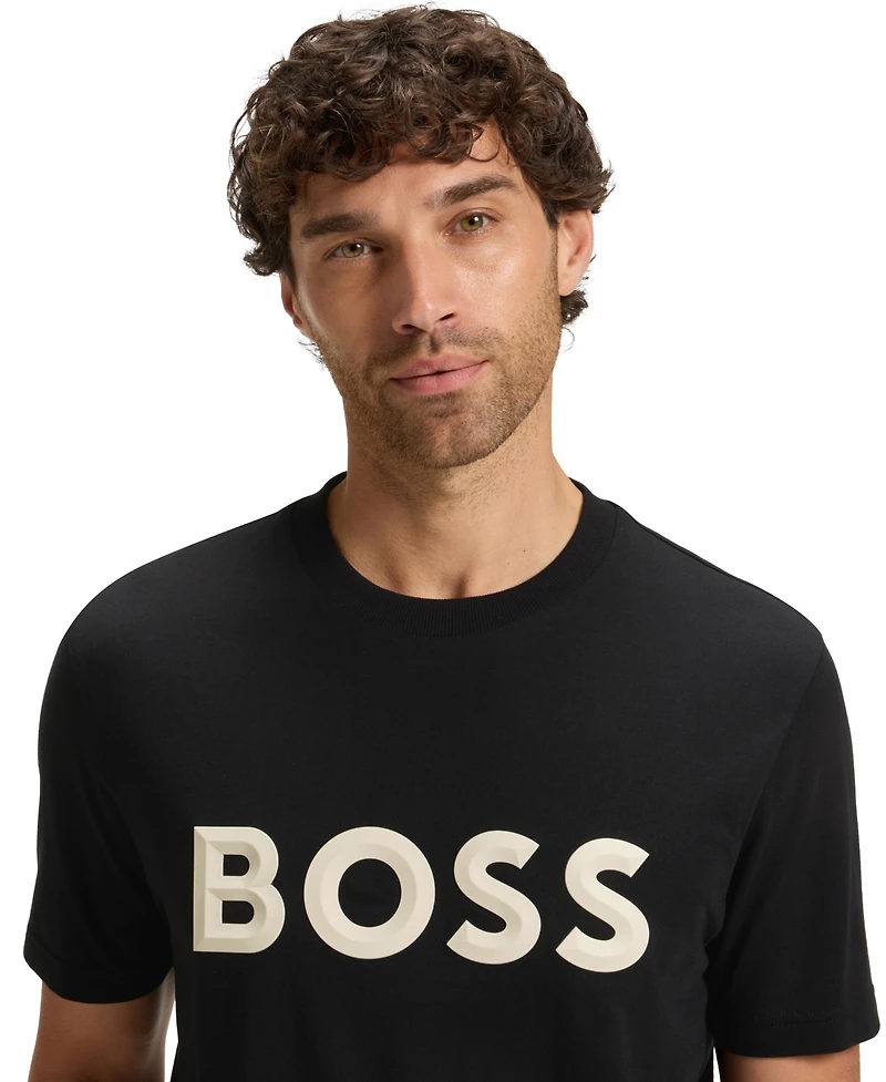 Boss by Hugo Men's 3D Logo Cotton-Jersey T-Shirt