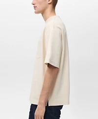 Mango Men's Oversize Cotton Pocket T-Shirt