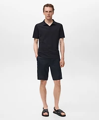 Mango Men's Cotton Pique Polo Shirt