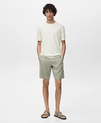 Mango Men's Cotton Fine-Knit T-Shirt