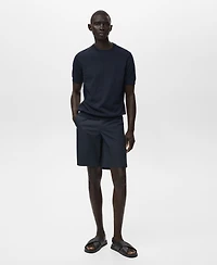 Mango Men's Cotton Fine-Knit T-Shirt
