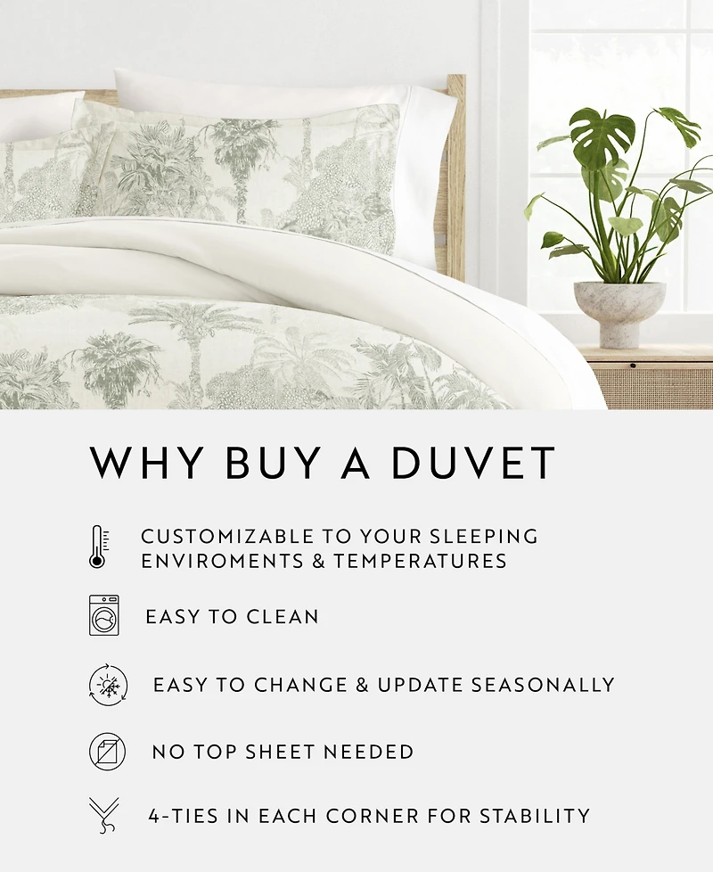 ienjoy Home Timeless Pattern Reversible 3-Pc. Duvet Cover Set